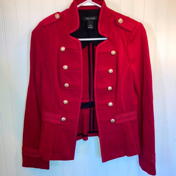 White House Black Market Jackets & Blazers - NWOT White House Black Market red military pointe jacket